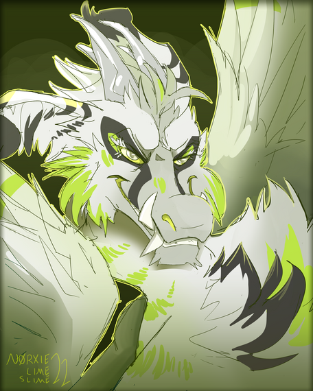 Color sketch portrait trade for LittleLunarii