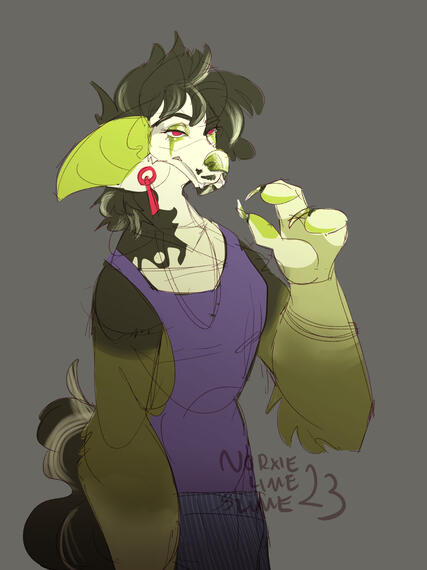 Color sketch halfbody for myself