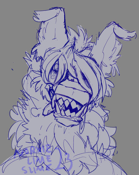 Uncolored sketch portrait for myself