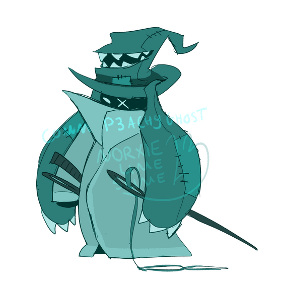 Color sketch chibi for P3achyGh0st